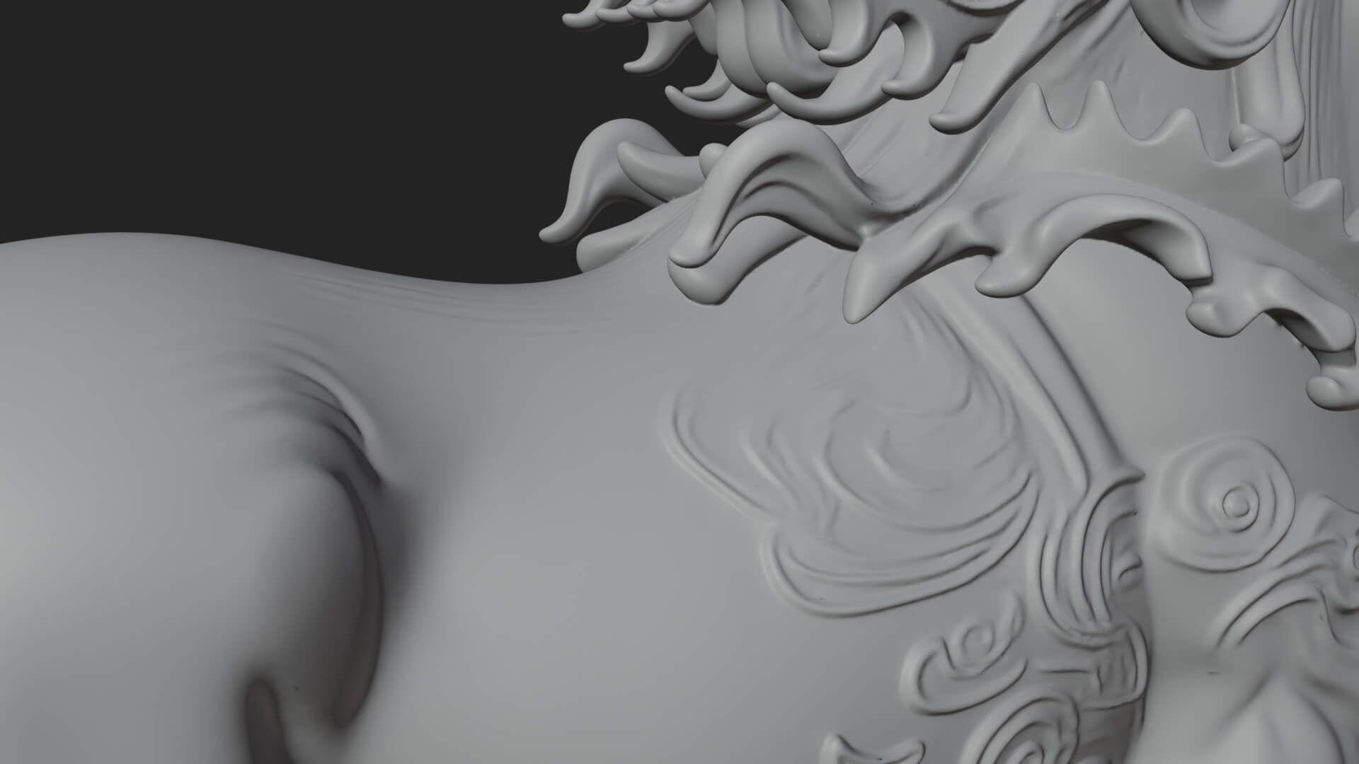 Qilin Deer Beast Statue Design 16 3D Print Model 3D Model