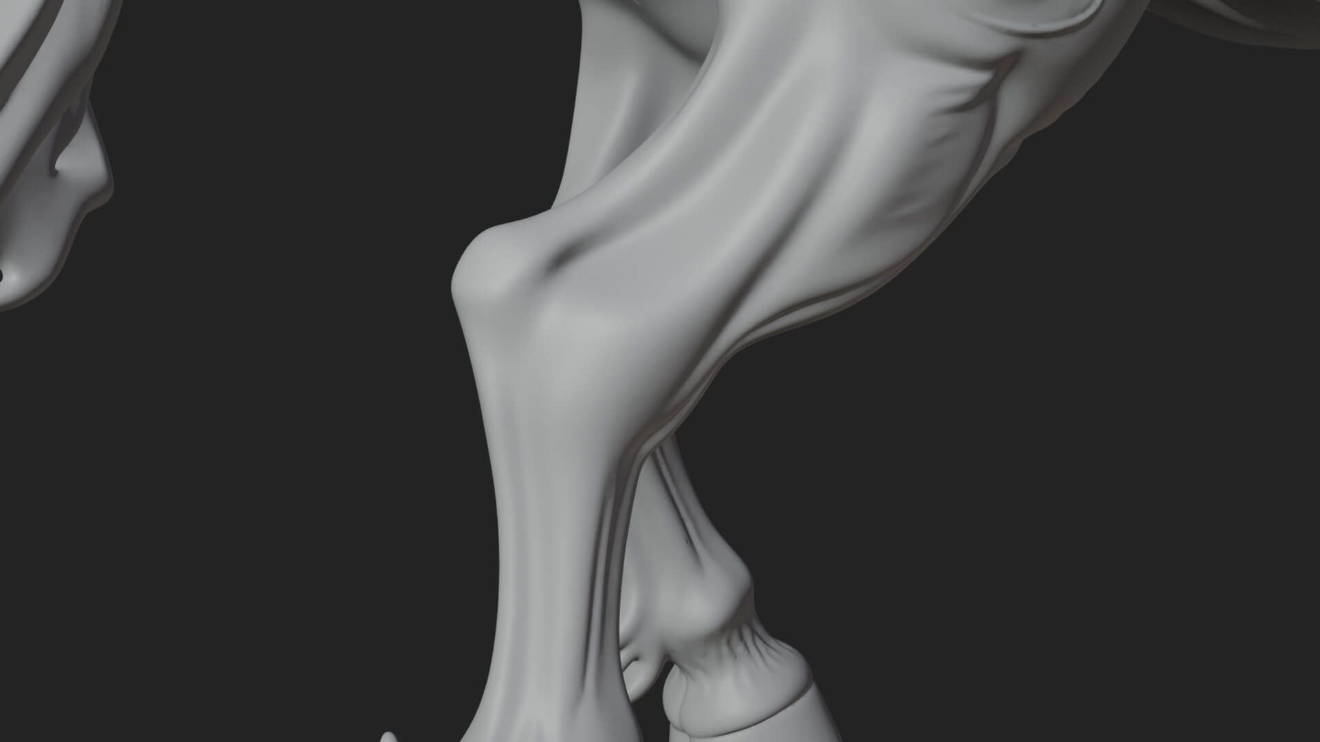 Qilin Deer Beast Statue Design 16 3D Print Model 3D Model