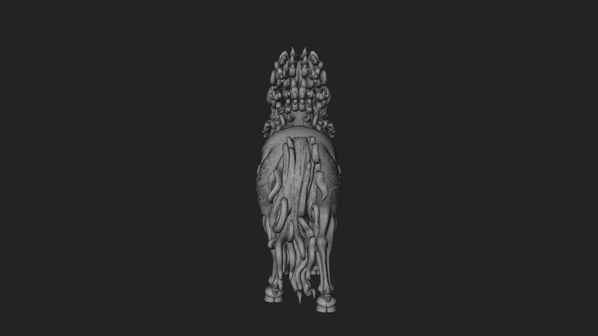 Qilin Deer Beast Statue Design 16 3D Print Model 3D Model