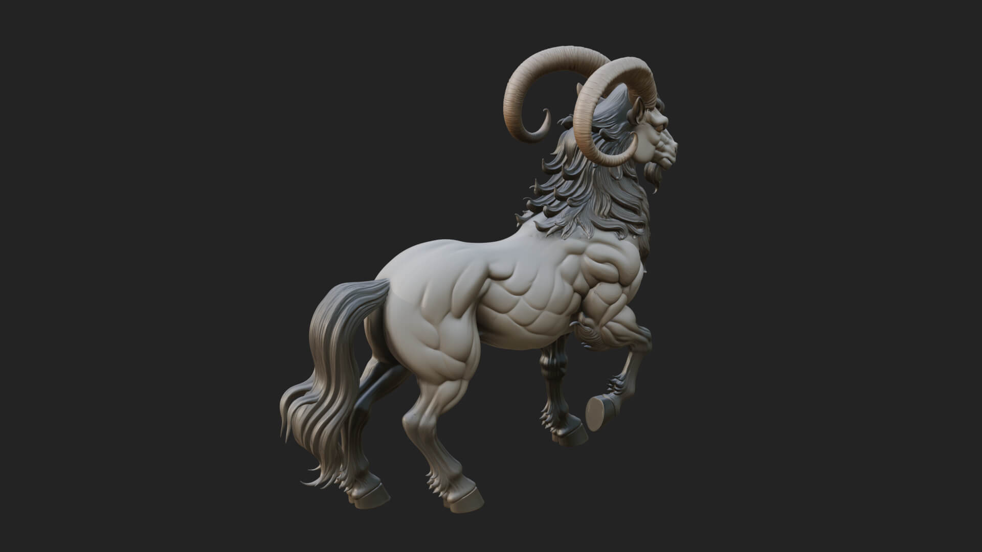 Qilin Deer Beast Statue Design 2 3D Print Model 3D Model