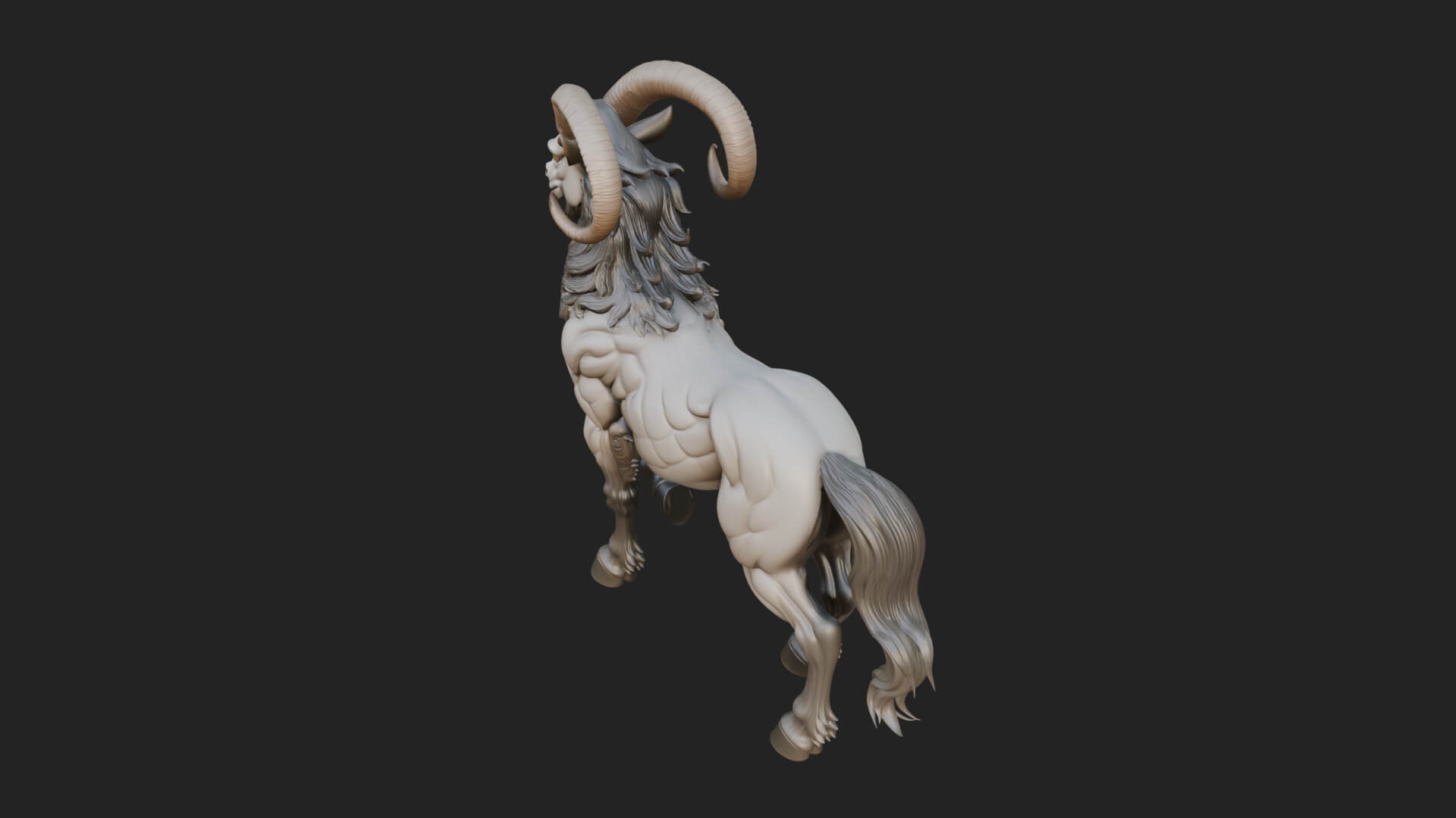 Qilin Deer Beast Statue Design 2 3D Print Model 3D Model