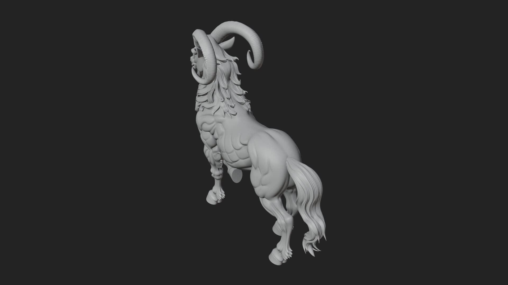 Qilin Deer Beast Statue Design 2 3D Print Model 3D Model