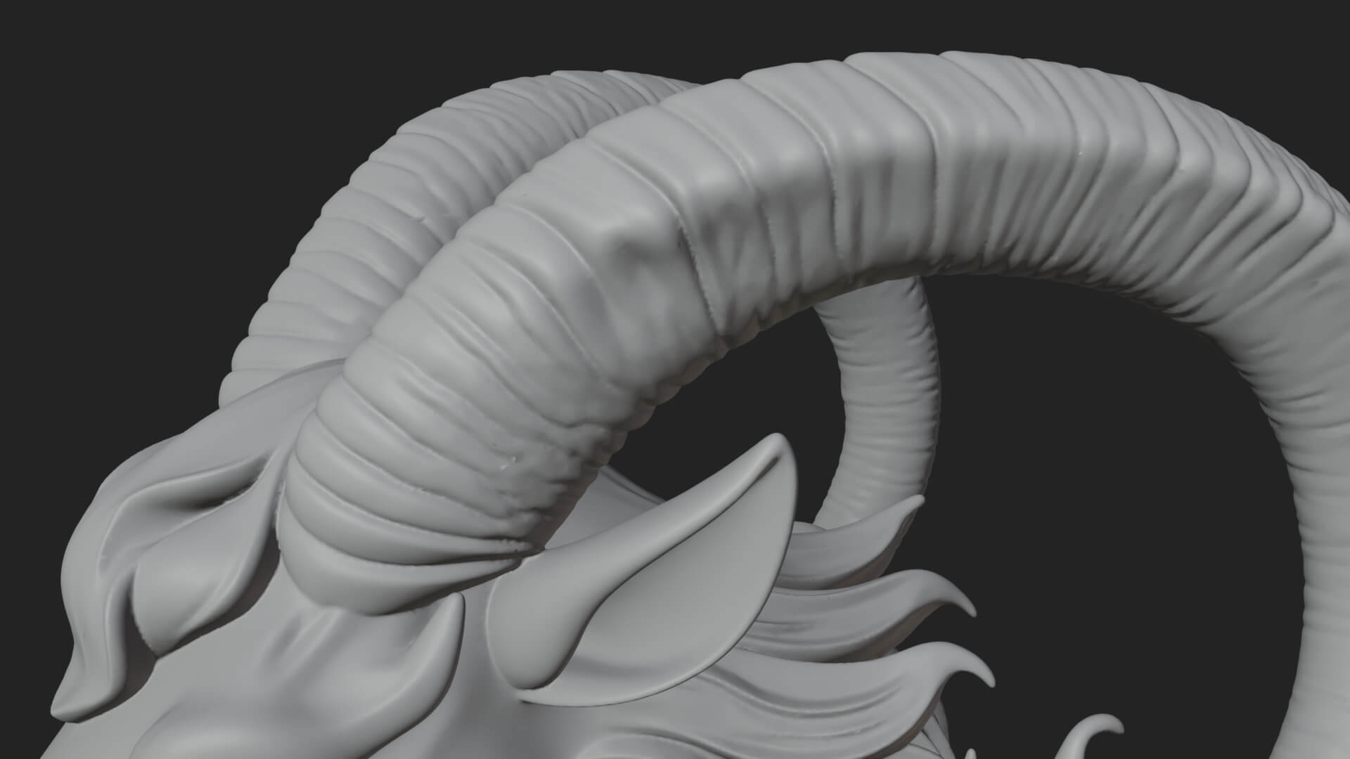 Qilin Deer Beast Statue Design 2 3D Print Model 3D Model