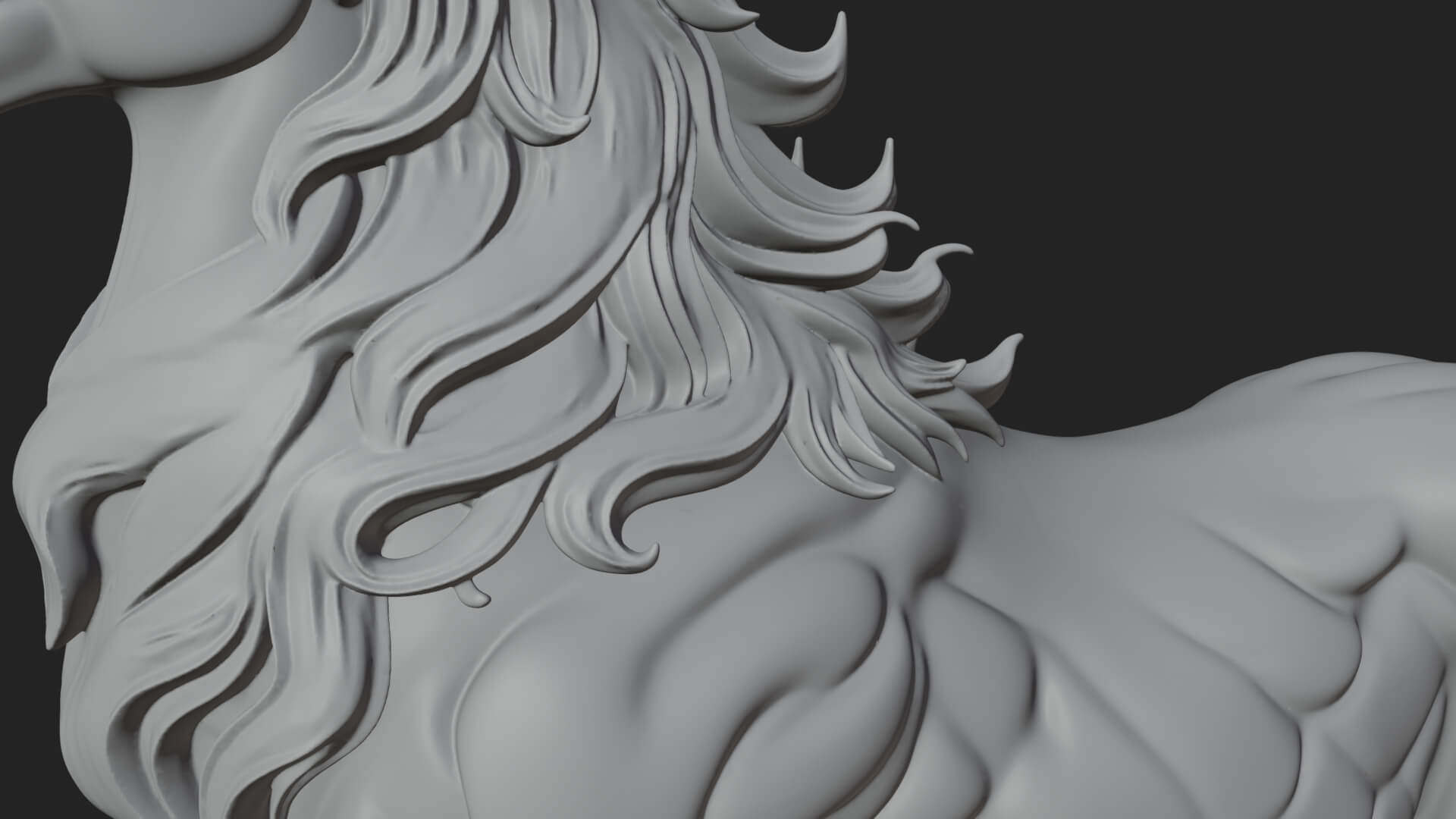 Qilin Deer Beast Statue Design 2 3D Print Model 3D Model
