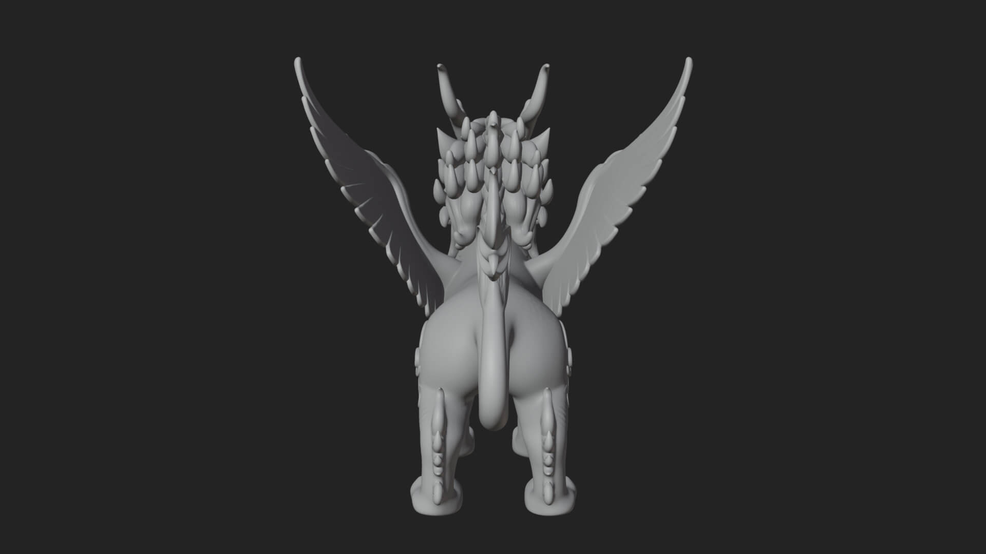Qilin Deer Beast Statue Design 3 3D Print Model 3D Model