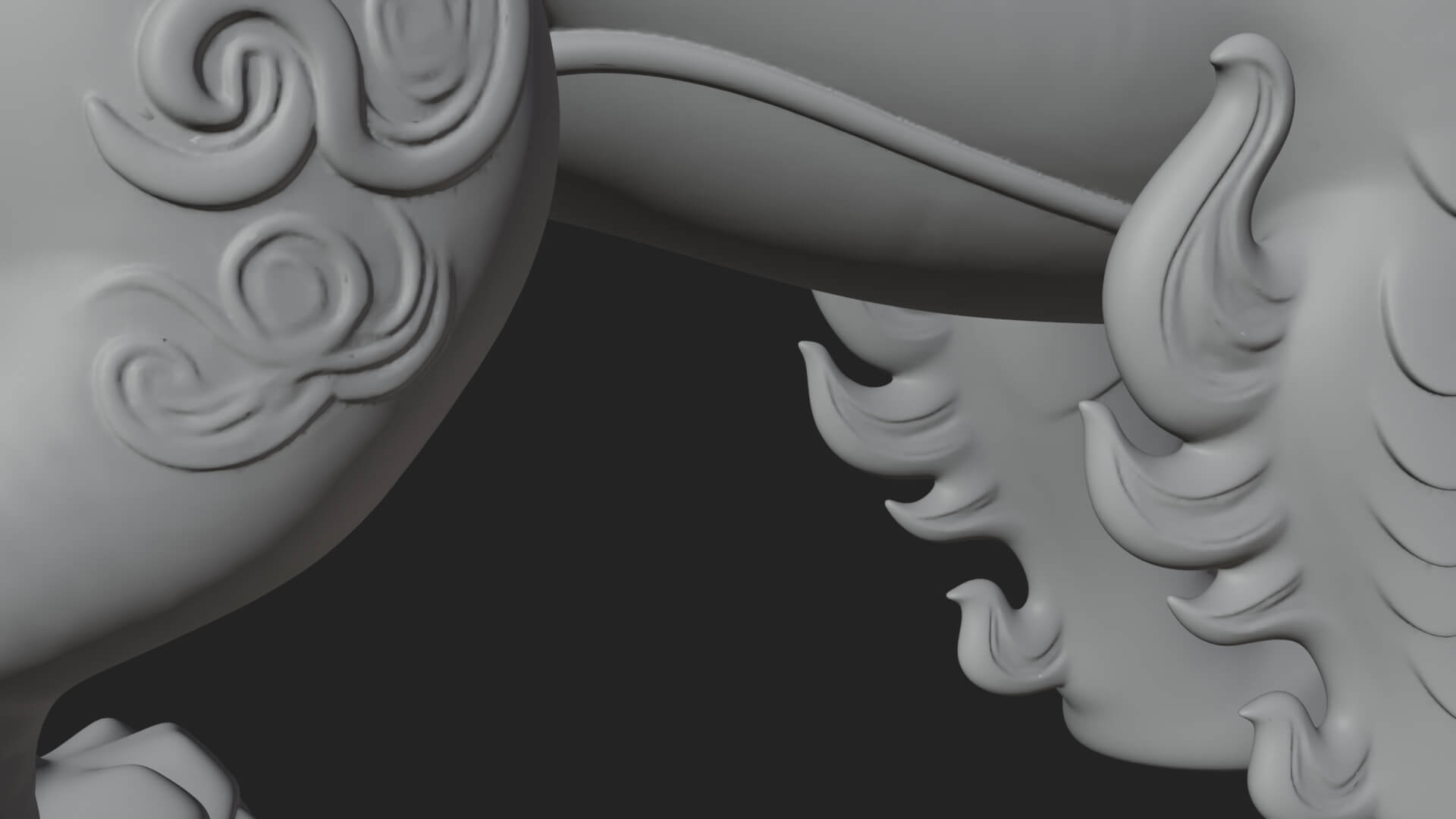 Qilin Deer Beast Statue Design 3 3D Print Model 3D Model