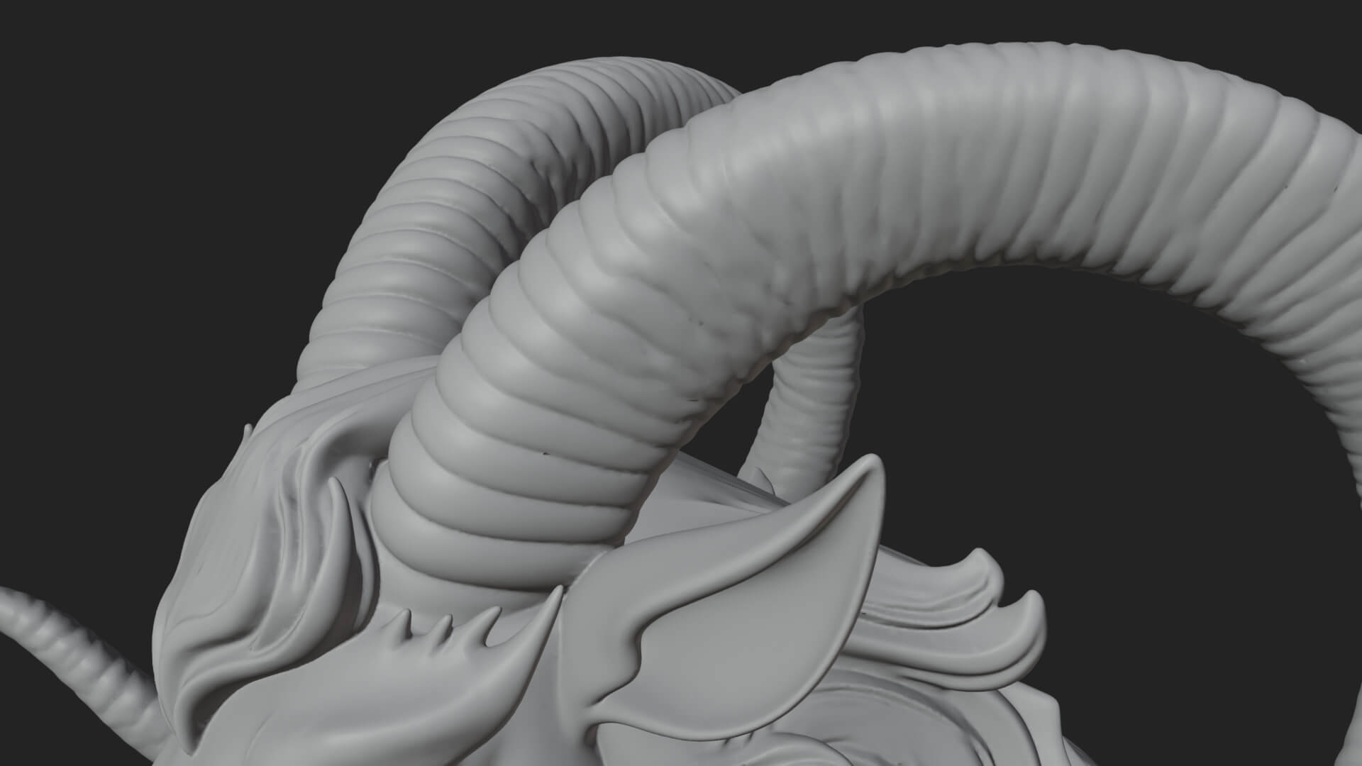 Qilin Deer Beast Statue Design 4 3D Print Model 3D Model