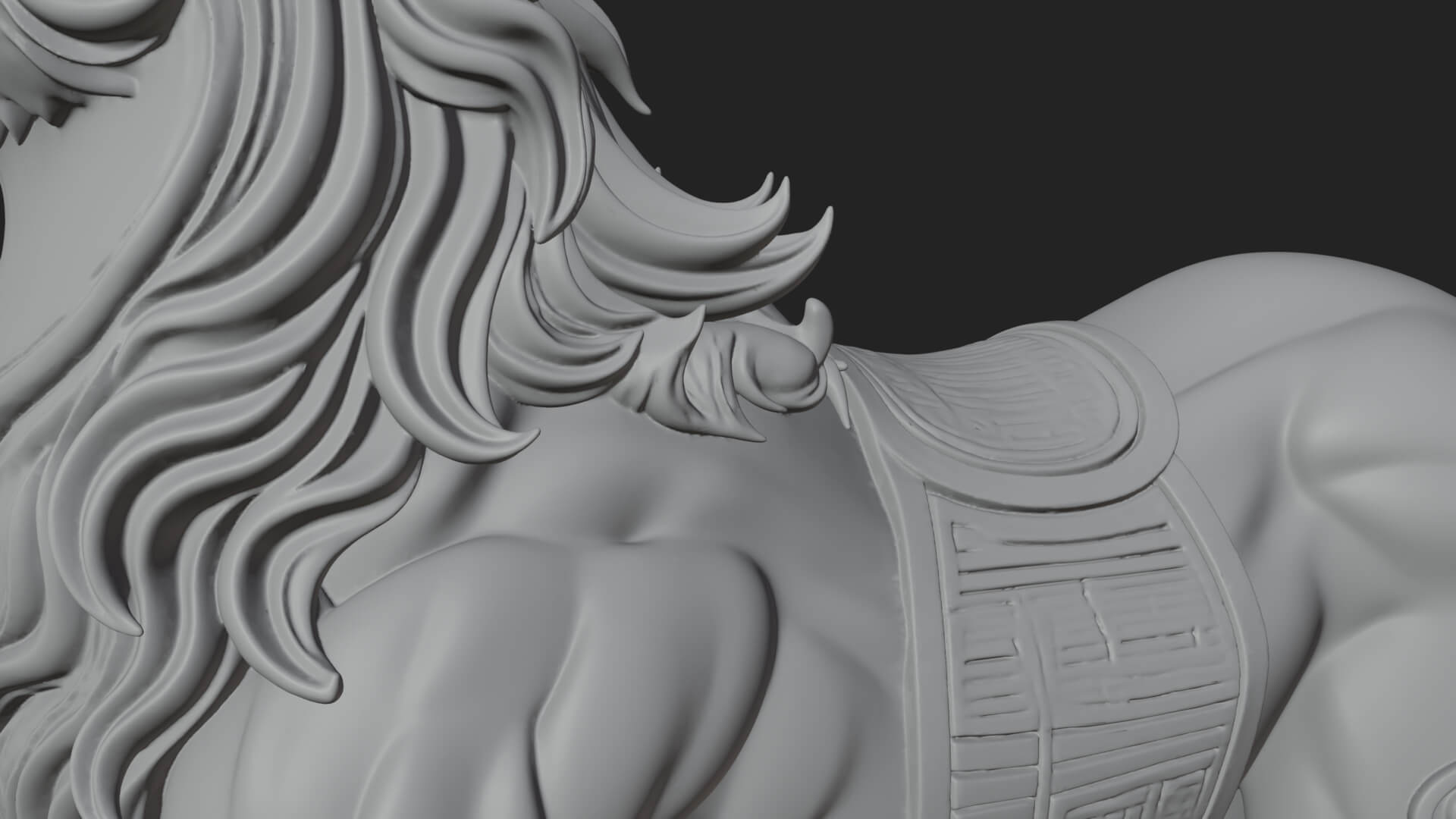 Qilin Deer Beast Statue Design 4 3D Print Model 3D Model