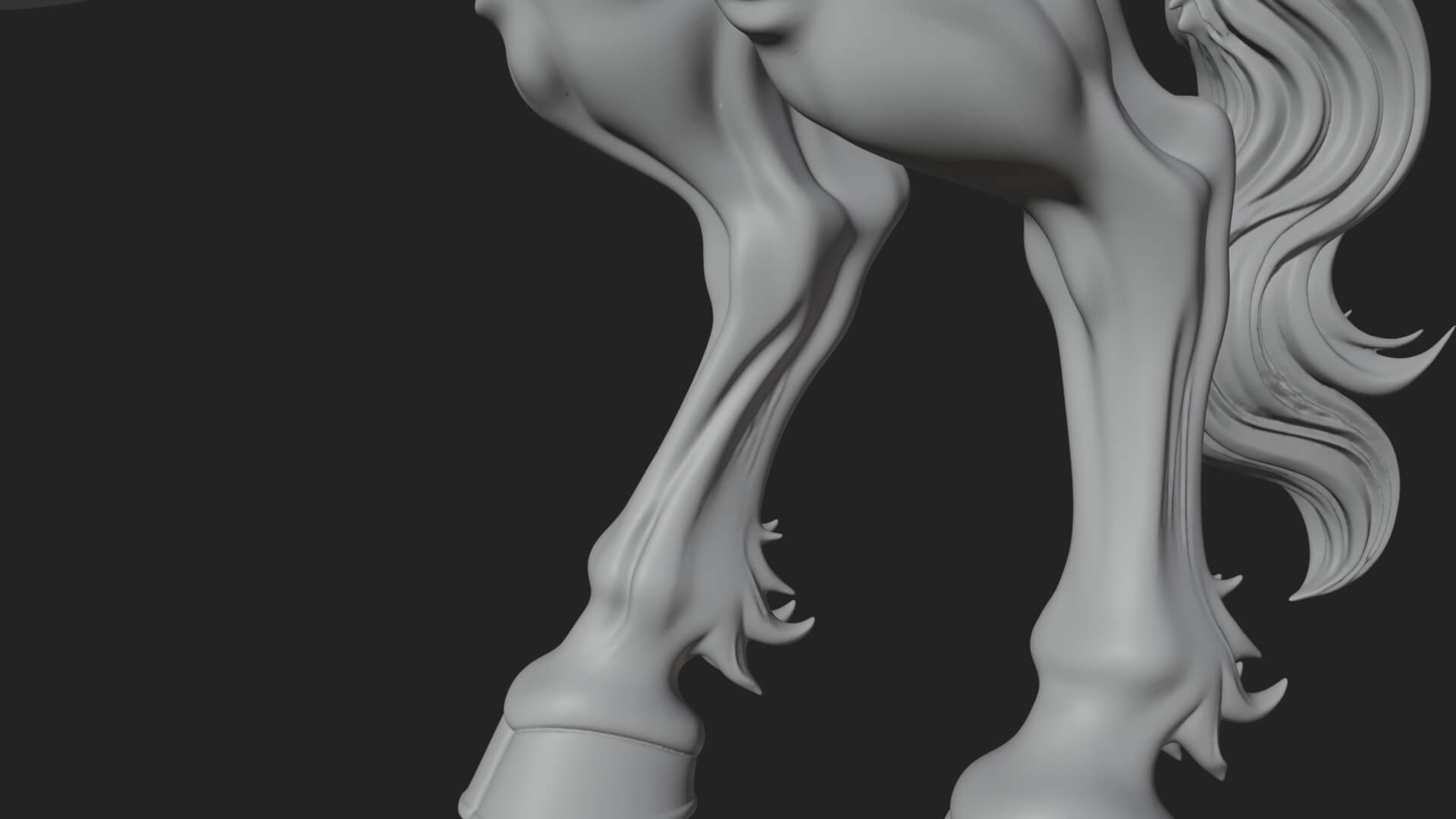 Qilin Deer Beast Statue Design 4 3D Print Model 3D Model