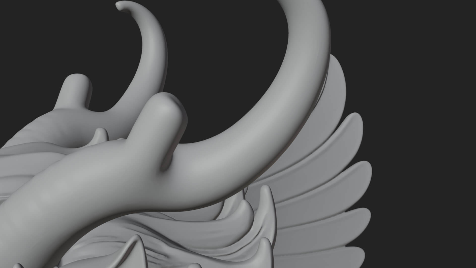Qilin Deer Beast Statue Design 8 3D Print Model 3D Model