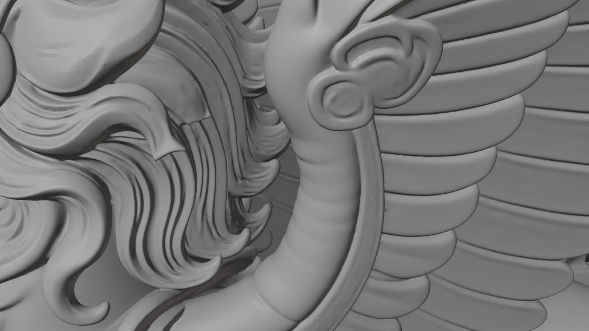 Qilin Deer Beast Statue Design 8 3D Print Model 3D Model