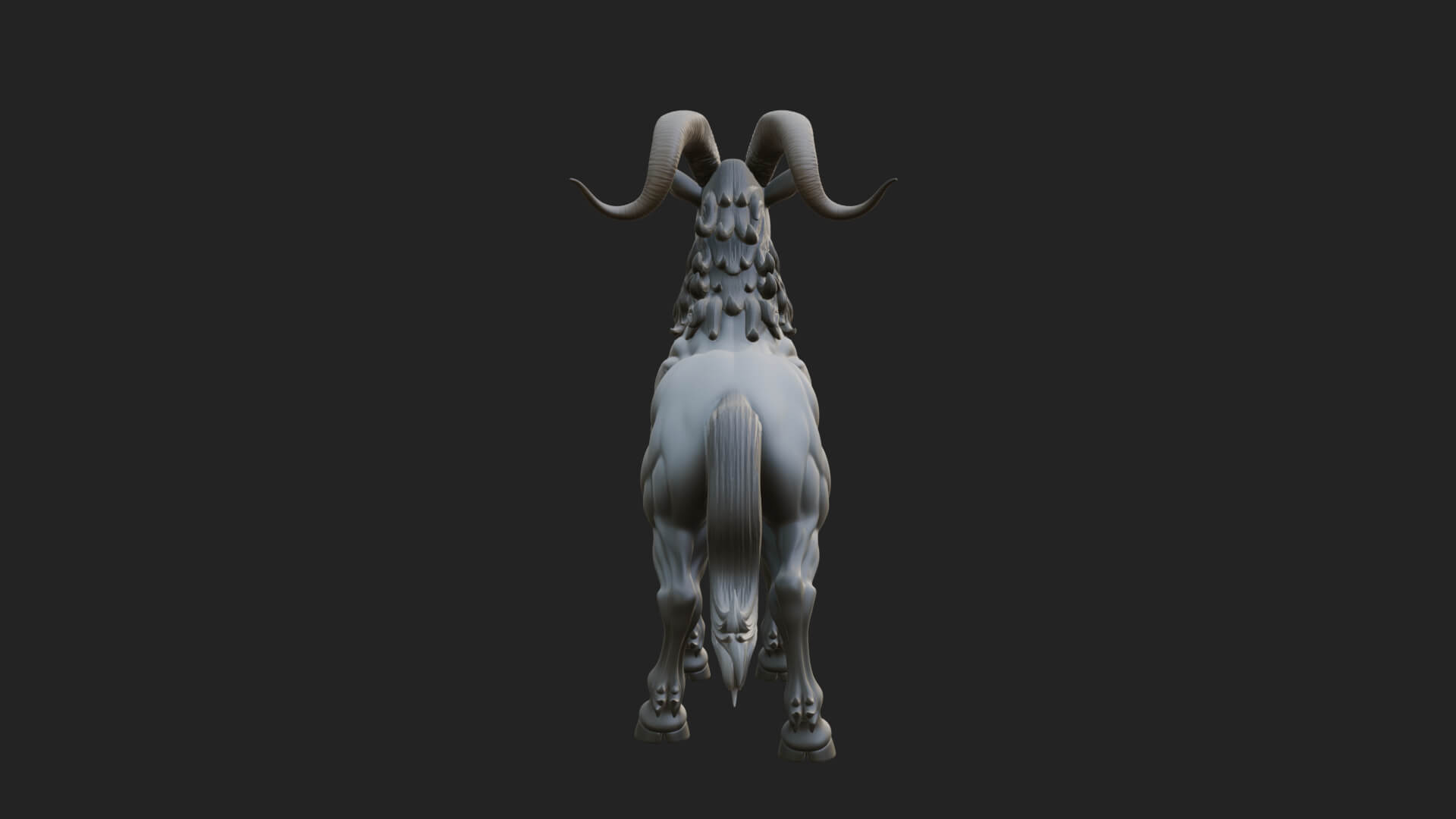 Qilin Deer Beast Statue Design 9 3D Print Model 3D Model