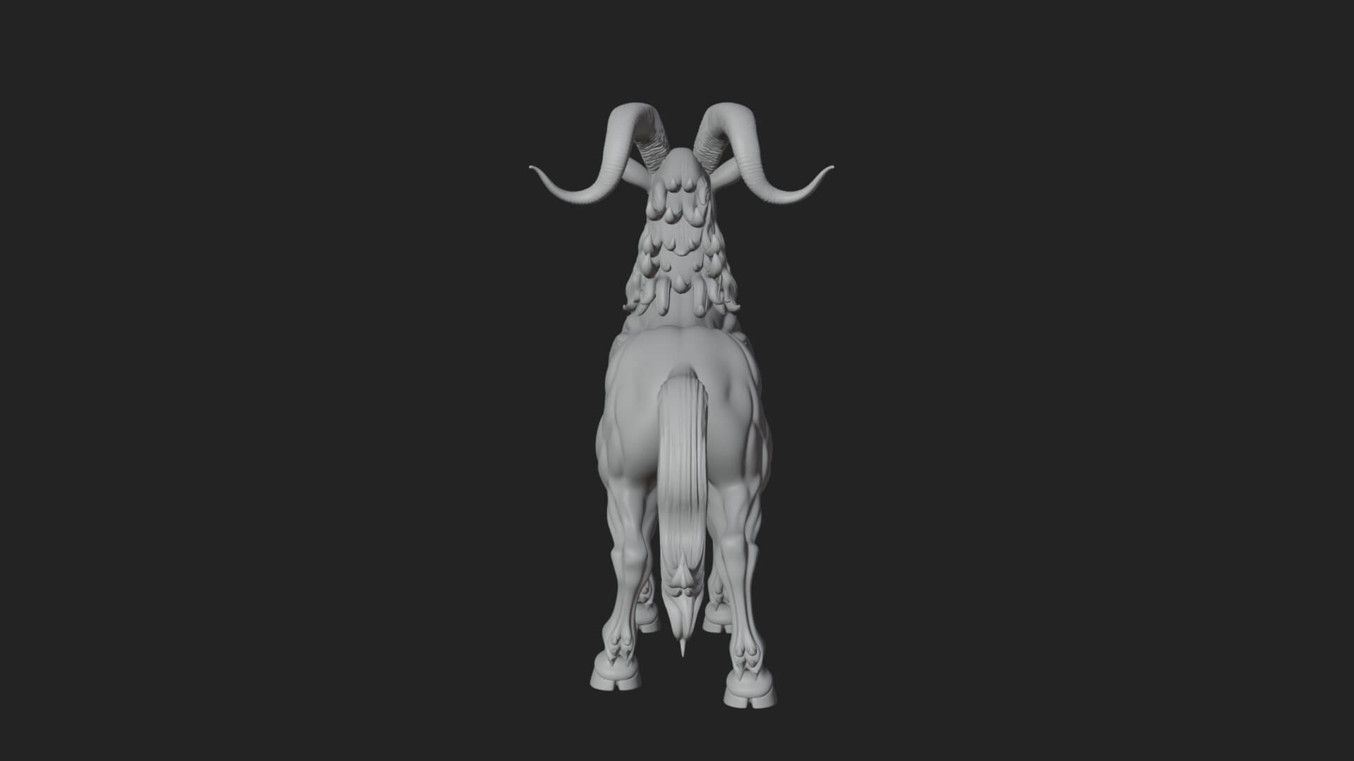 Qilin Deer Beast Statue Design 9 3D Print Model 3D Model