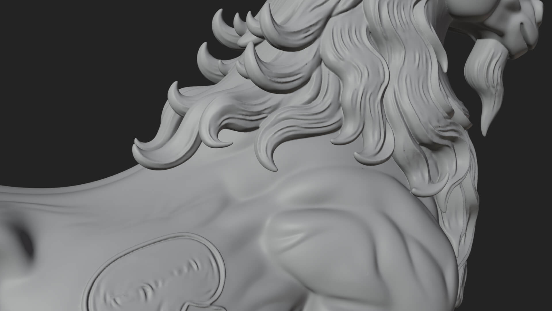Qilin Deer Beast Statue Design 9 3D Print Model 3D Model