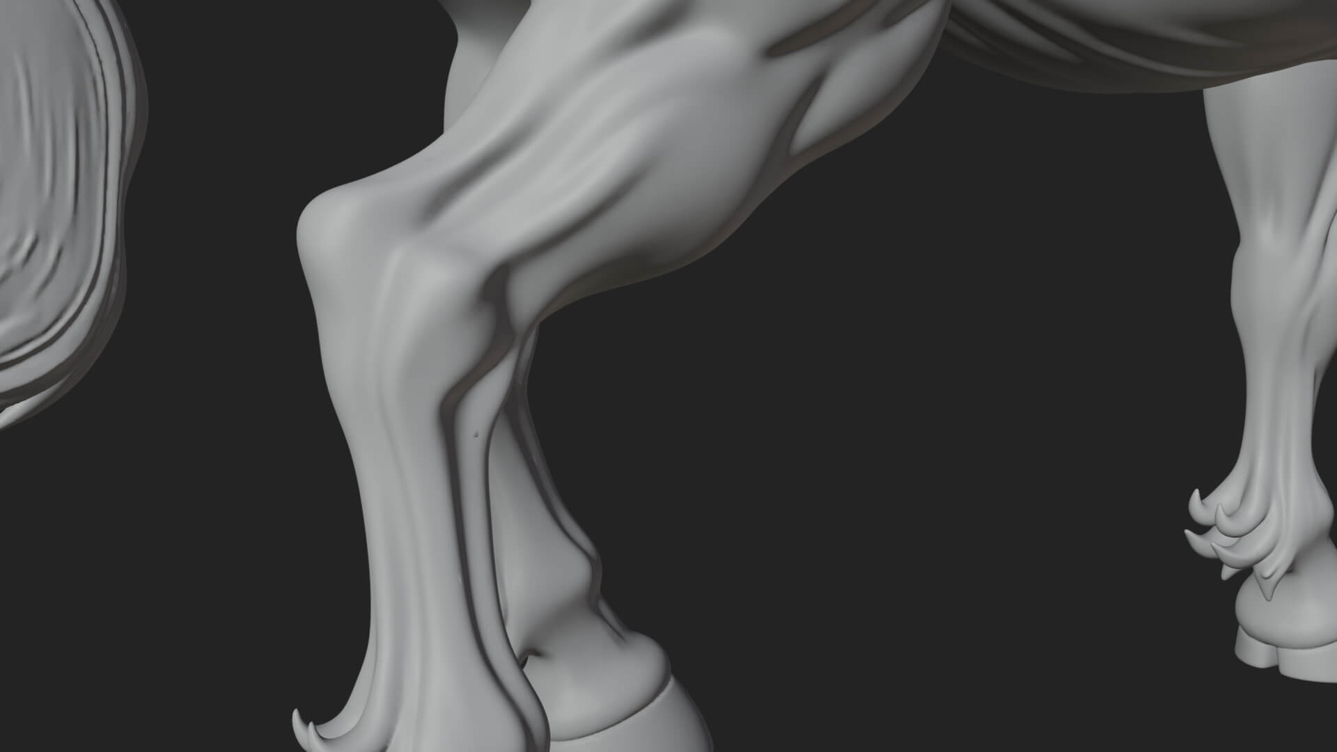 Qilin Deer Beast Statue Design 9 3D Print Model 3D Model