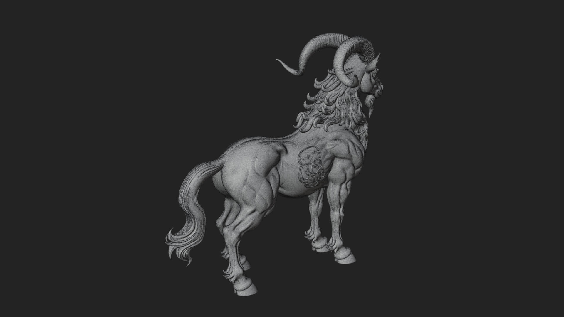 Qilin Deer Beast Statue Design 9 3D Print Model 3D Model