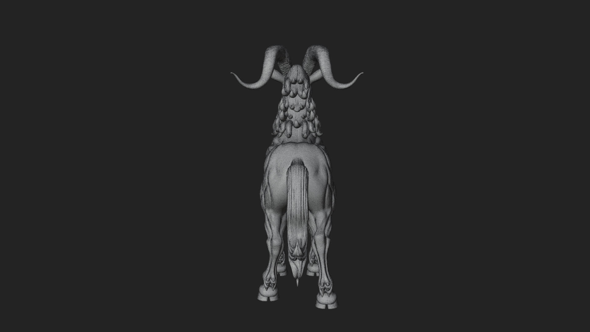 Qilin Deer Beast Statue Design 9 3D Print Model 3D Model