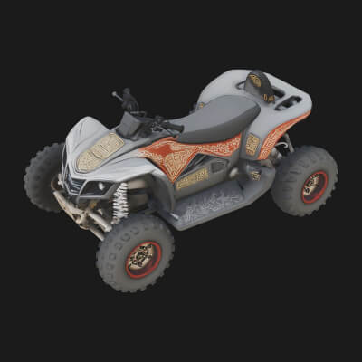 Quad Bike ATV Model Design 2 3D Print Model