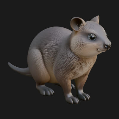Quokka Statue Design 1 3D Print Model