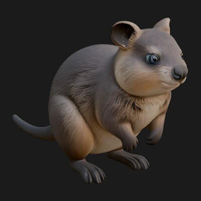 Quokka Statue Design 2 3D Print Model