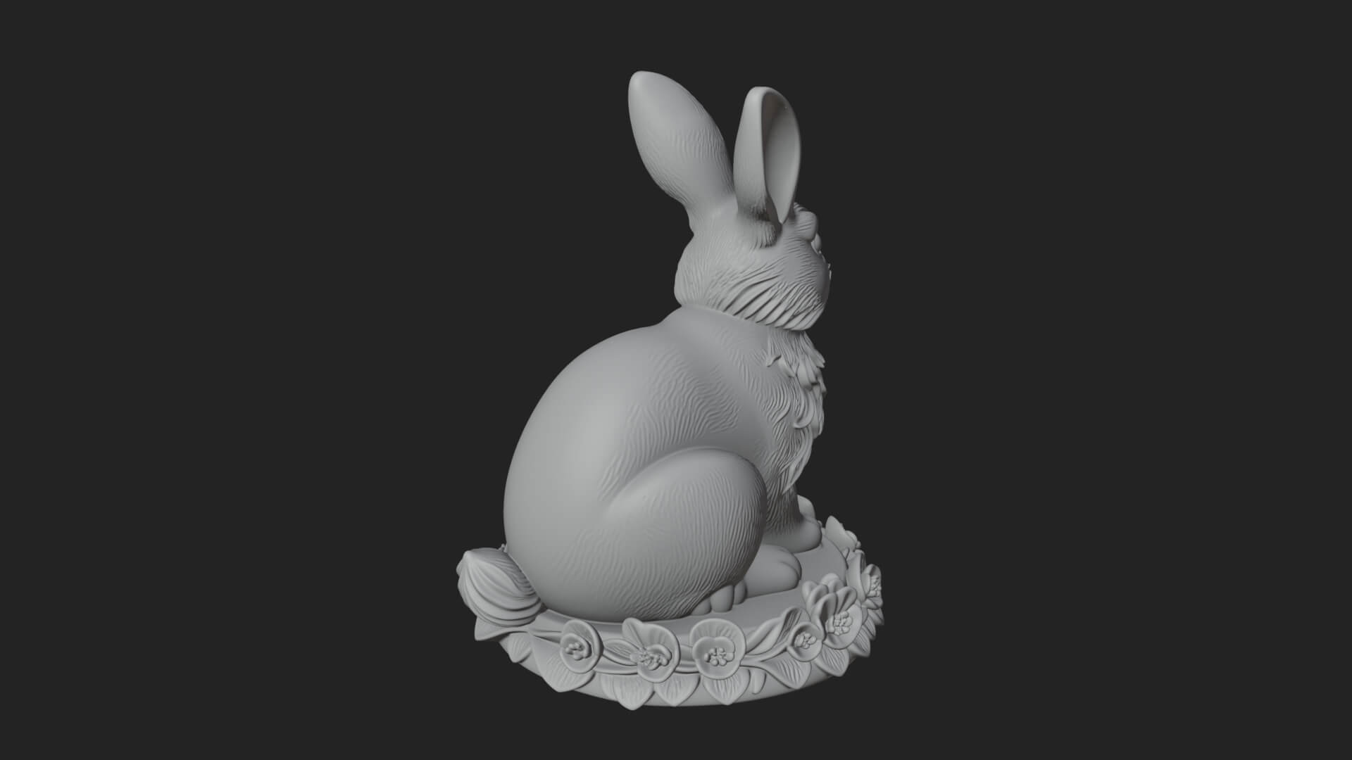 Rabbit Candle Holder Statue Design 4 3D Print Model 3D Model