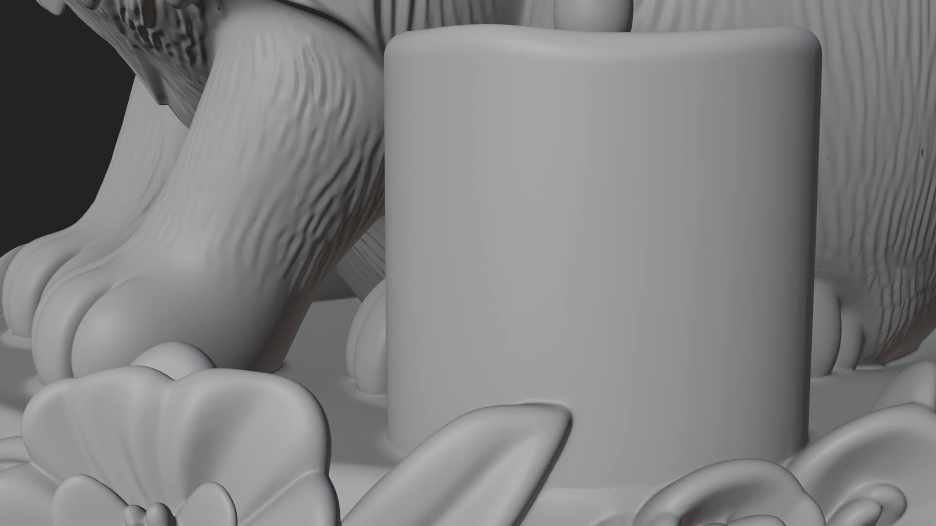 Rabbit Candle Holder Statue Design 4 3D Print Model 3D Model