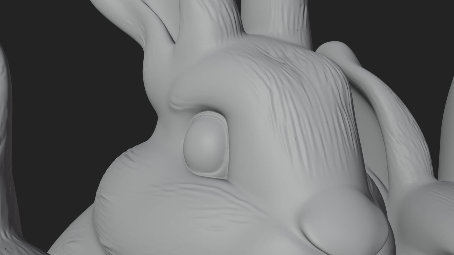 Rabbit Family Group Statue Design 1 3D Print Model 3D Model
