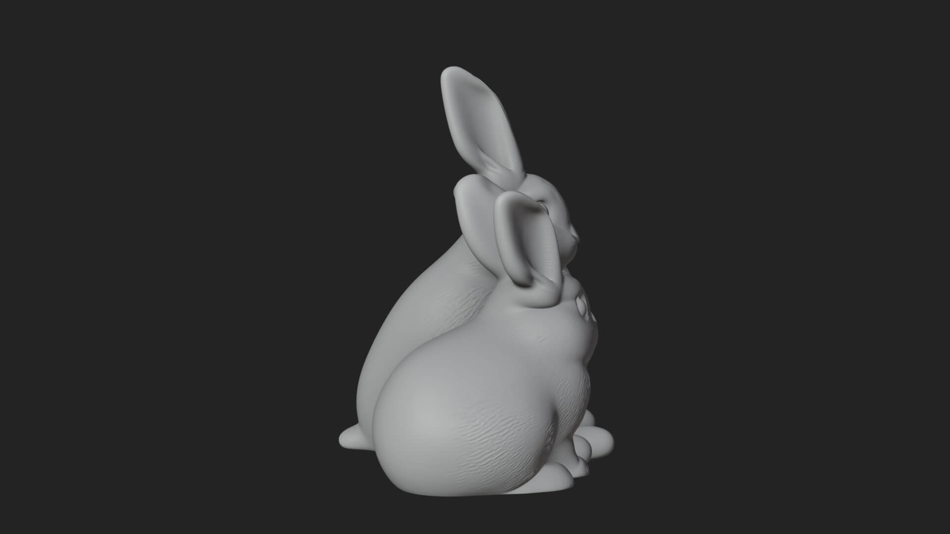Rabbit Family Group Statue Design 3 3D Print Model 3D Model