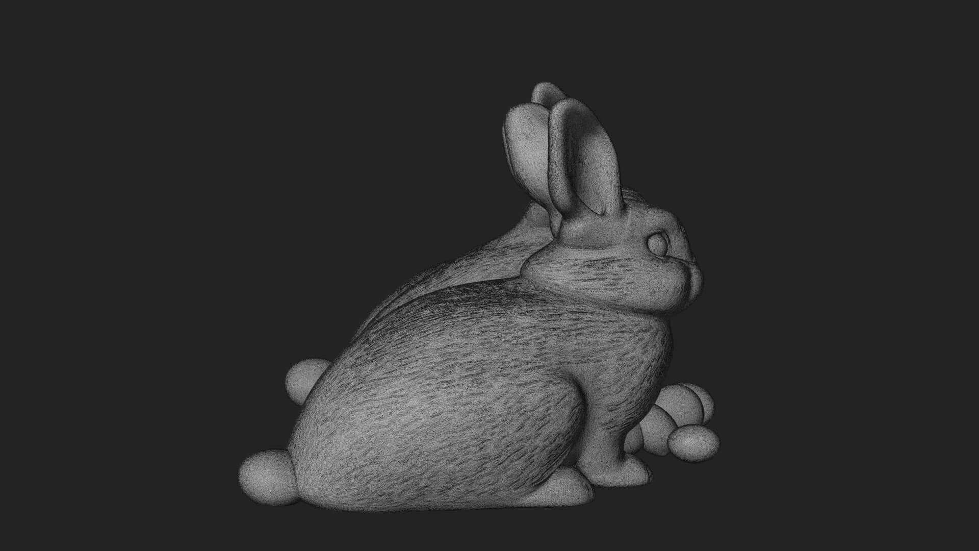 Rabbit Family Group Statue Design 4 3D Print Model 3D Model