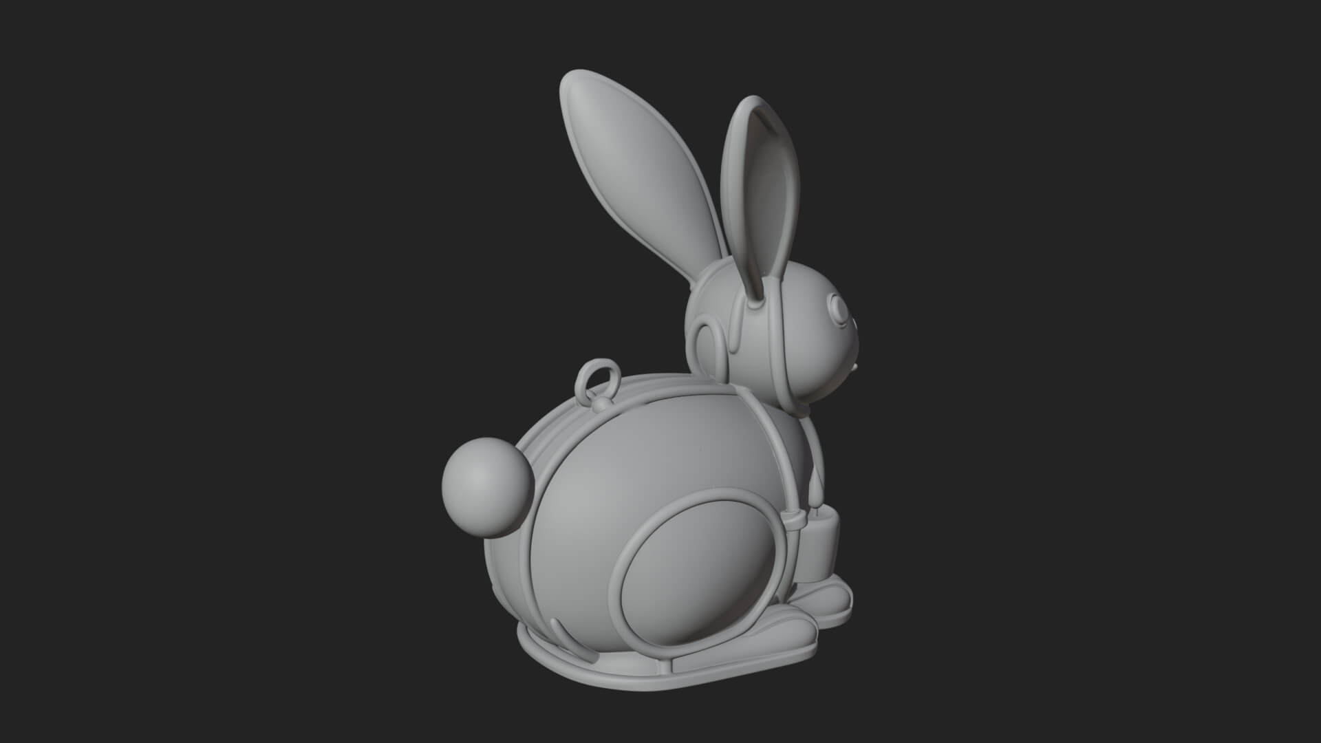 Rabbit Shaped Glass Lantern Model Design 1 3D Print Model 3D Model
