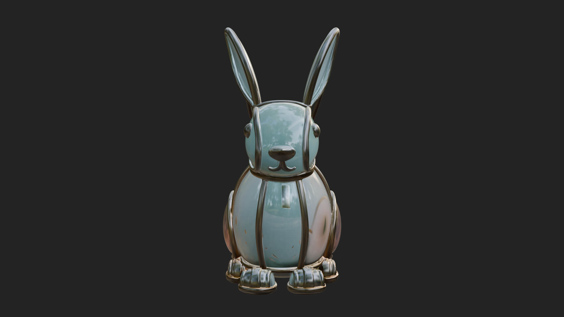 Rabbit Shaped Glass Lantern Model Design 2 3D Print Model 3D Model