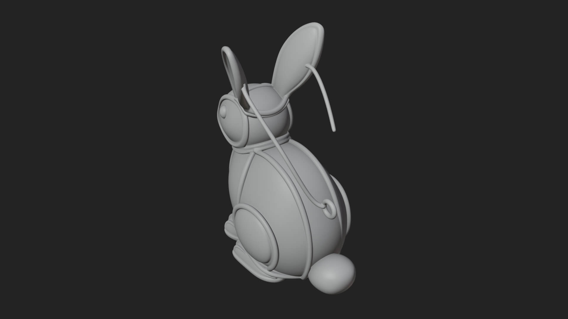 Rabbit Shaped Glass Lantern Model Design 2 3D Print Model 3D Model