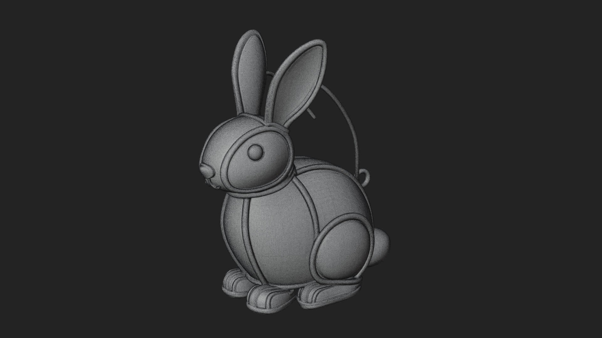 Rabbit Shaped Glass Lantern Model Design 2 3D Print Model 3D Model