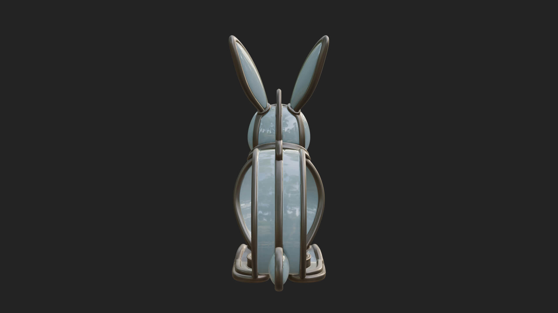 Rabbit-Shaped Glass Lantern Model Design 3 3D Print Model 3D Model
