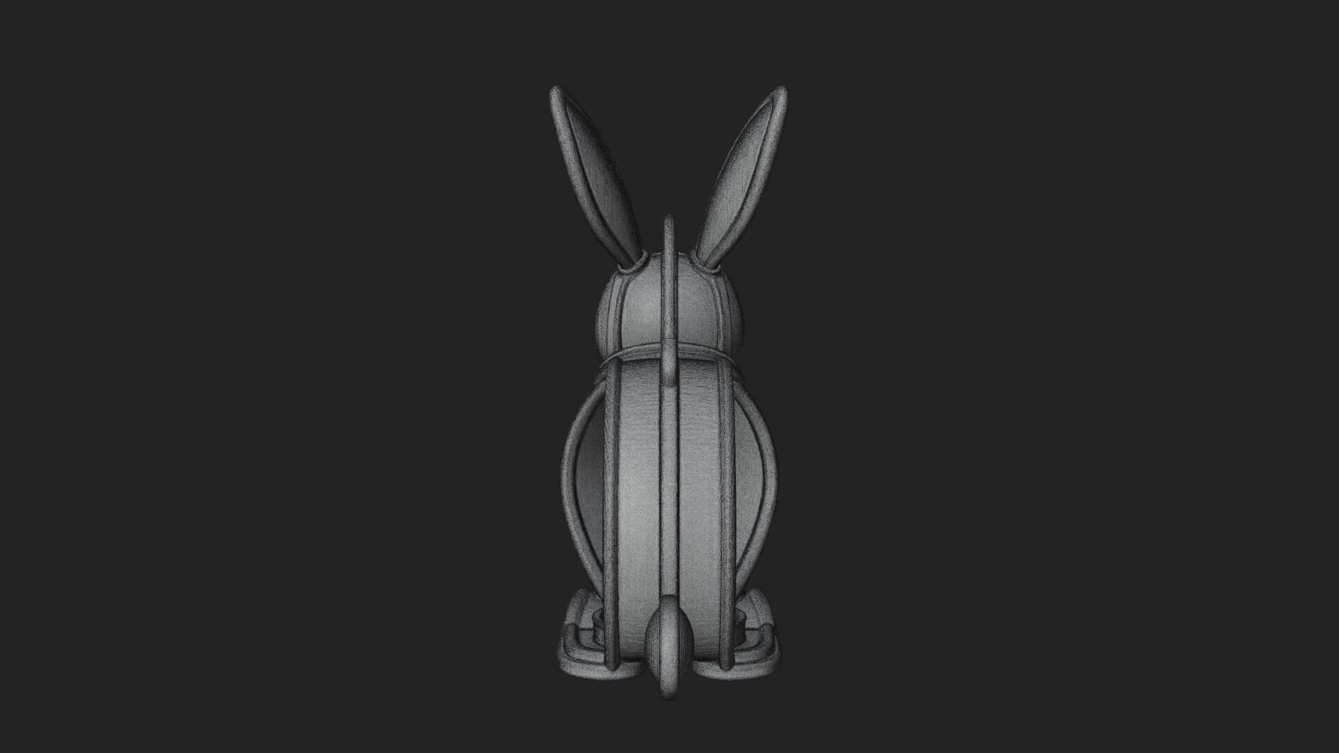 Rabbit-Shaped Glass Lantern Model Design 3 3D Print Model 3D Model