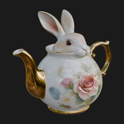 Rabbit Shaped Teapot Model Design 1 3D Print Model
