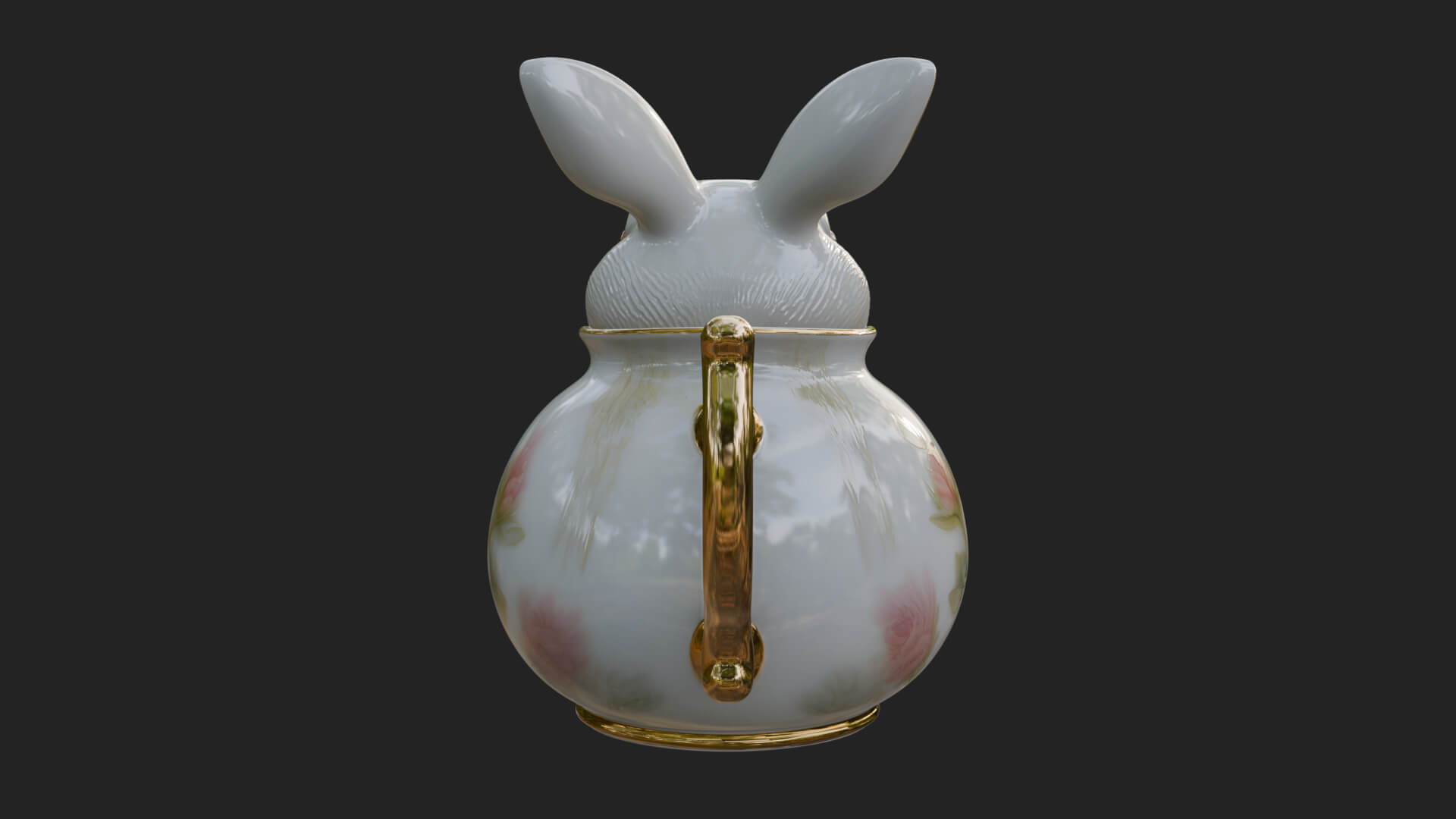 Rabbit Shaped Teapot Model Design 2 3D Print Model 3D Model