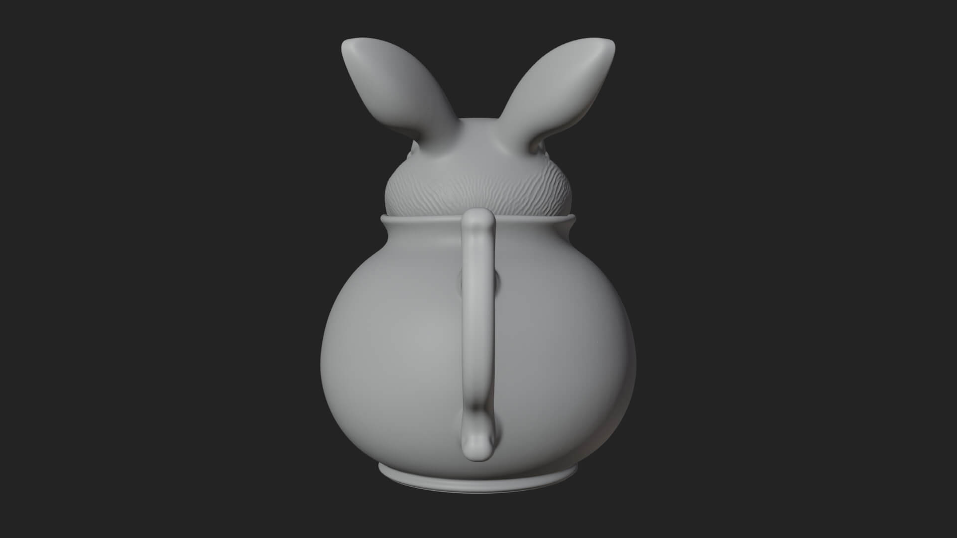 Rabbit Shaped Teapot Model Design 2 3D Print Model 3D Model