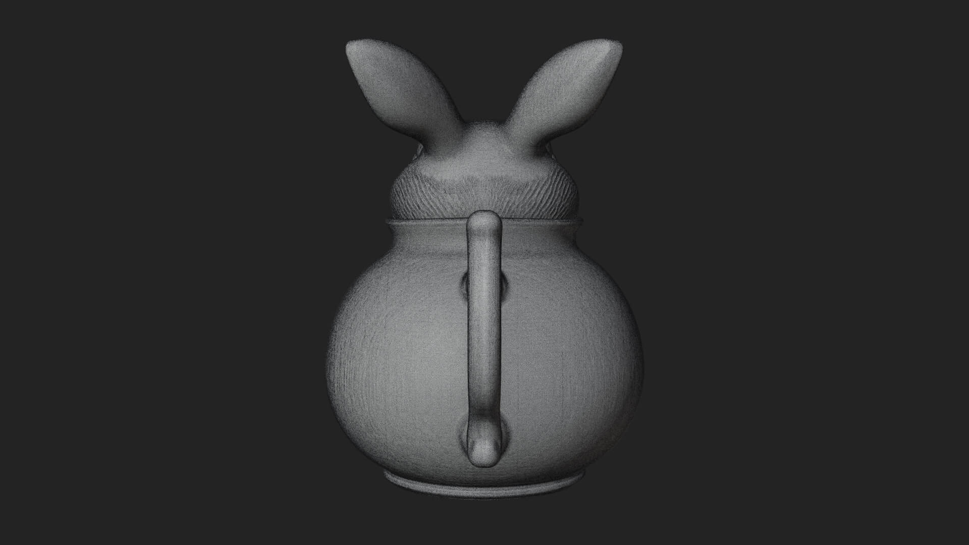 Rabbit Shaped Teapot Model Design 2 3D Print Model 3D Model