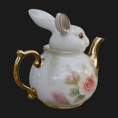 Rabbit Shaped Teapot Model Design 2 3D Print Model