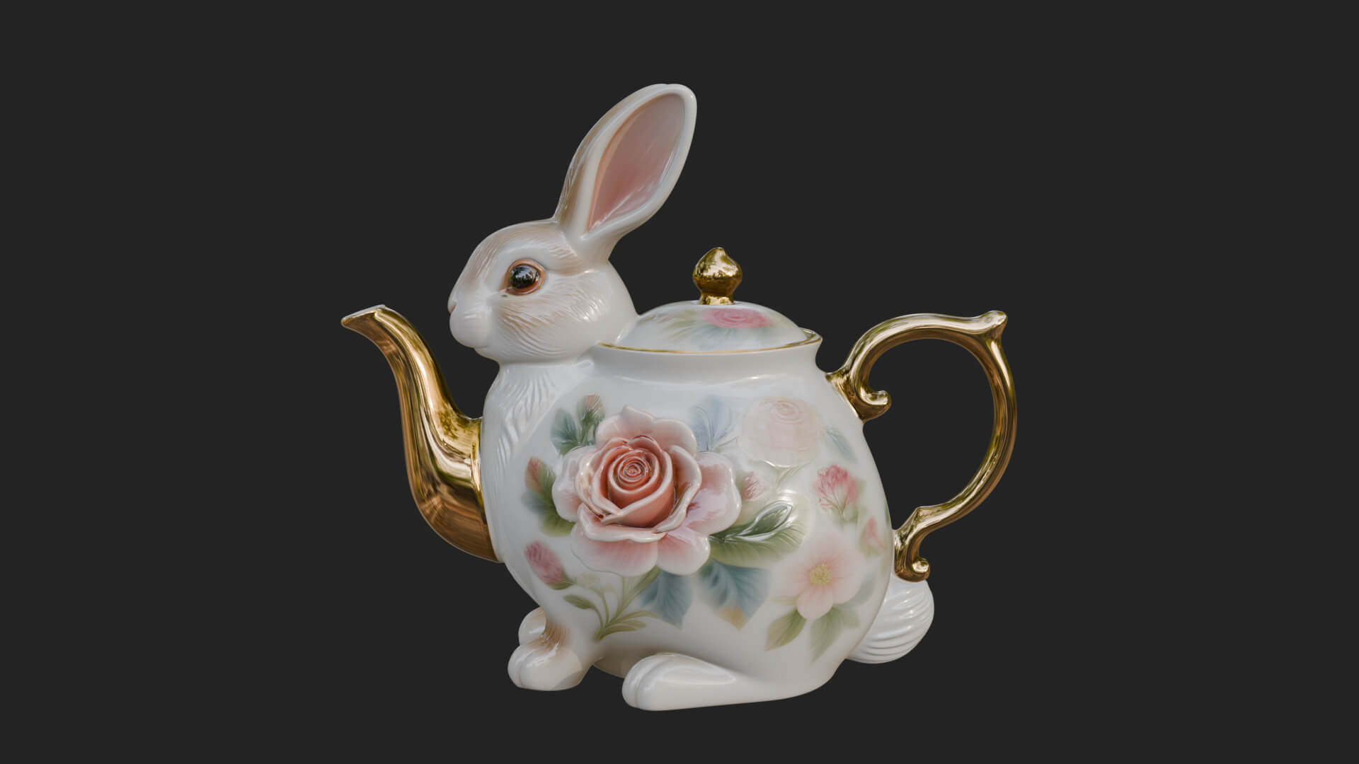 Rabbit Shaped Teapot Model Design 3 3D Print Model 3D Model
