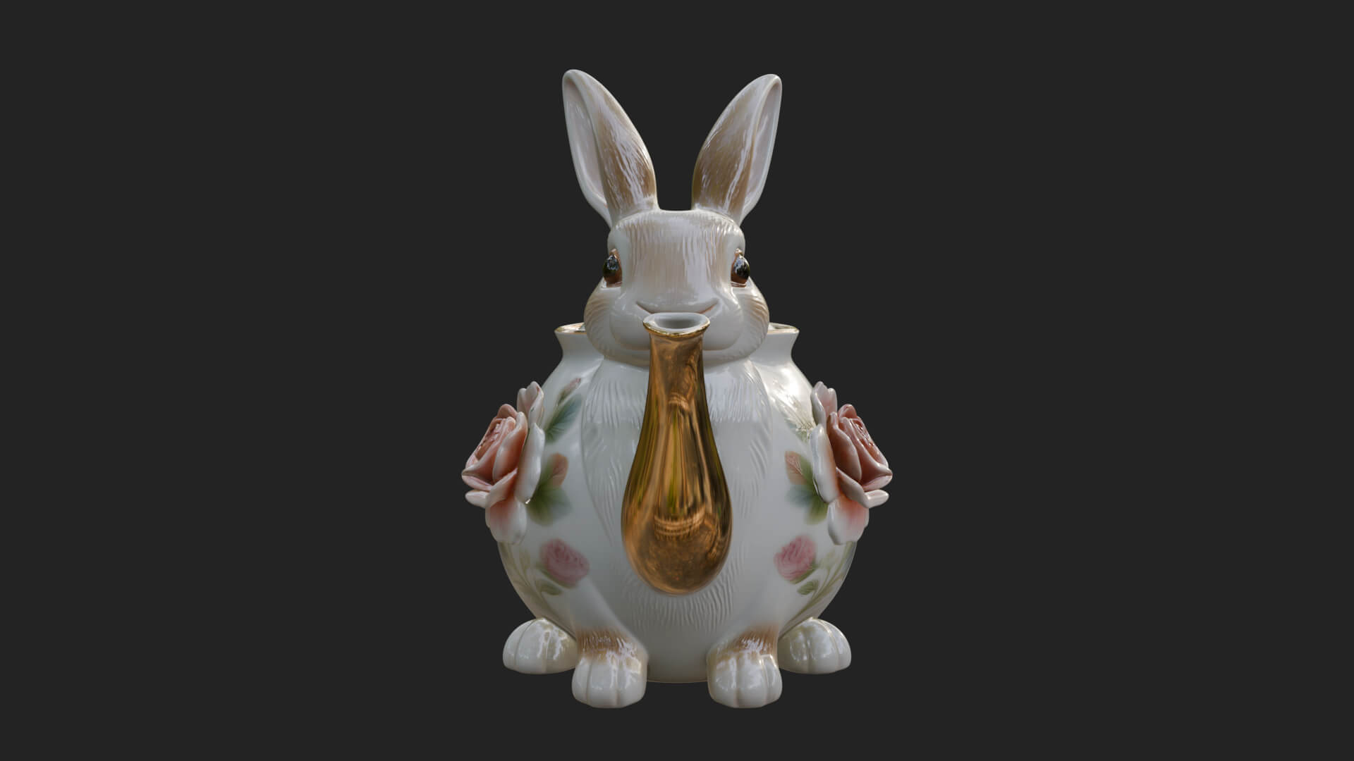 Rabbit Shaped Teapot Model Design 3 3D Print Model 3D Model