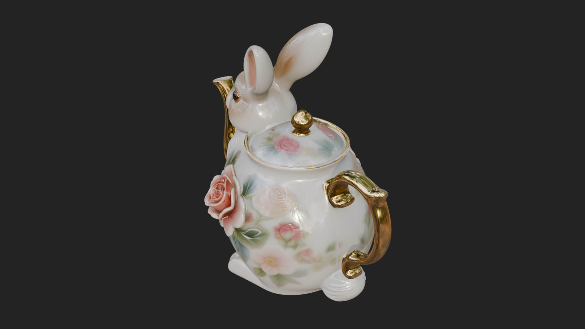 Rabbit Shaped Teapot Model Design 3 3D Print Model 3D Model