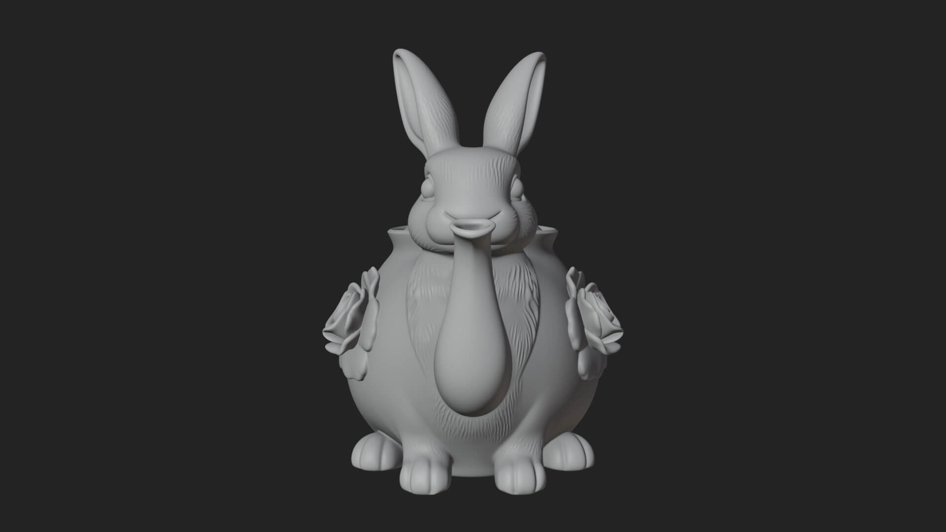 Rabbit Shaped Teapot Model Design 3 3D Print Model 3D Model