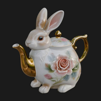 Rabbit Shaped Teapot Model Design 3 3D Print Model