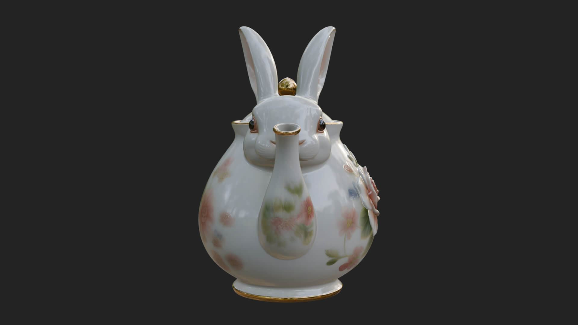Rabbit Shaped Teapot Model Design 4 3D Print Model 3D Model