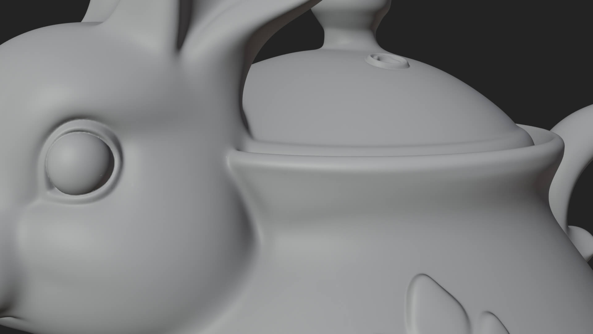 Rabbit Shaped Teapot Model Design 4 3D Print Model 3D Model