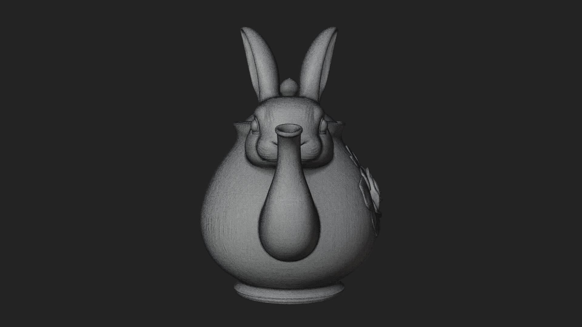 Rabbit Shaped Teapot Model Design 4 3D Print Model 3D Model