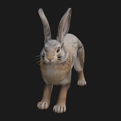 Rabbit Statue Design 22 3D Print Model
