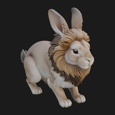 Rabbit Statue Design 24 3D Print Model